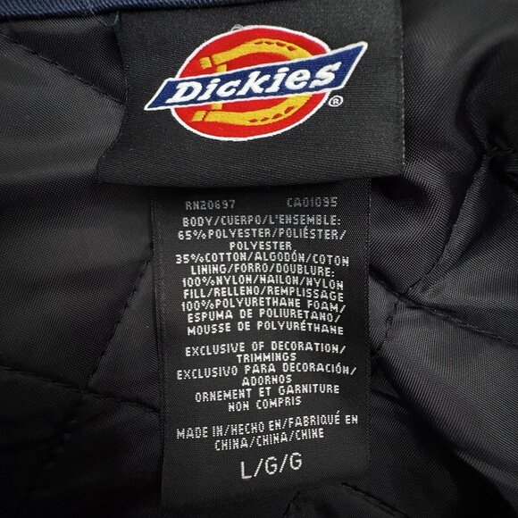 DICKIES Industrial Insulated Color Block Quilted Jacket Navy Men’s M LJ605 NWT - Picture 10 of 12